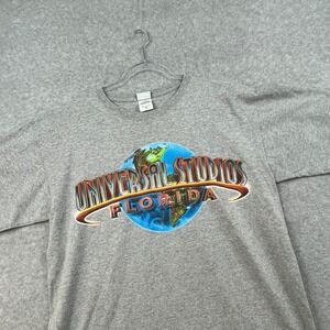 Universal Studios Shirt Orlando Globe Movie Souvenir‎ y2k Vintage Graphic Gray L